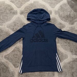 Adidas Dark Blue Hoodie with White Accents